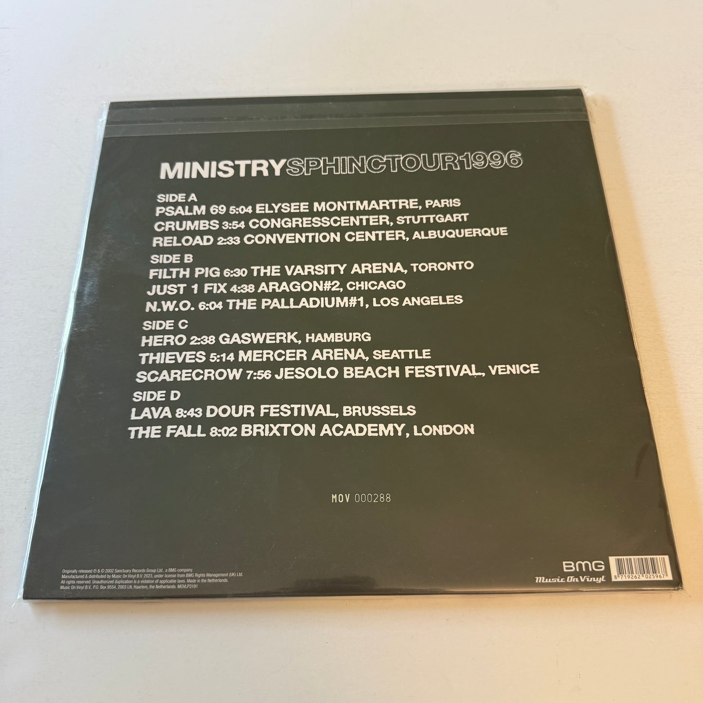 Ministry Sphinctour New Colored Vinyl 2LP M\M
