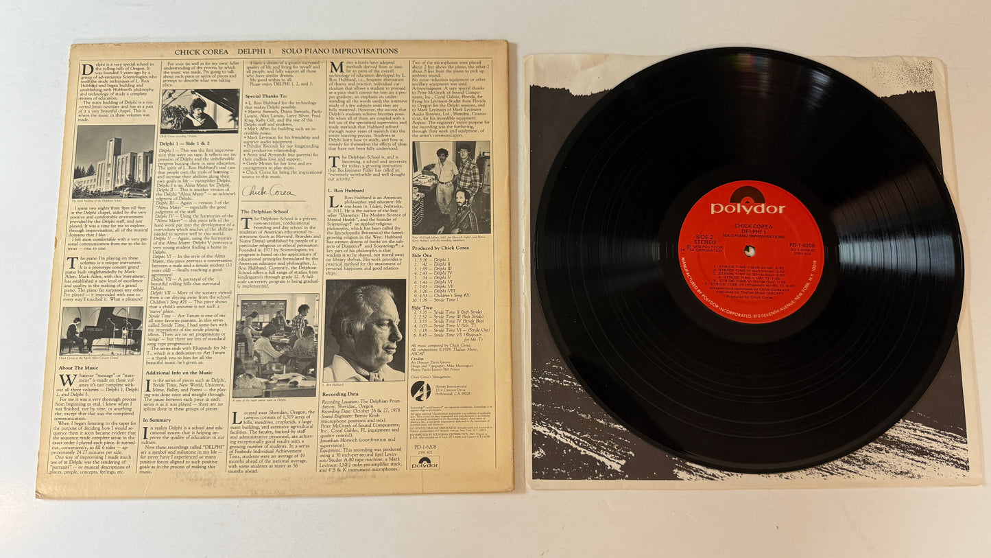 Chick Corea Delphi 1 Solo Piano Improvisations Used Vinyl LP VG+\VG