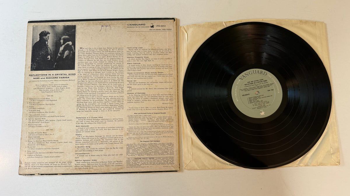 Richard & Mimi Farina Reflections In A Crystal Wind Used Vinyl LP VG+\G+