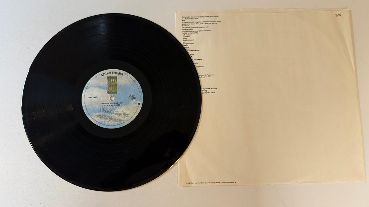 Lindsey Buckingham Law And Order Used Vinyl LP VG+\VG