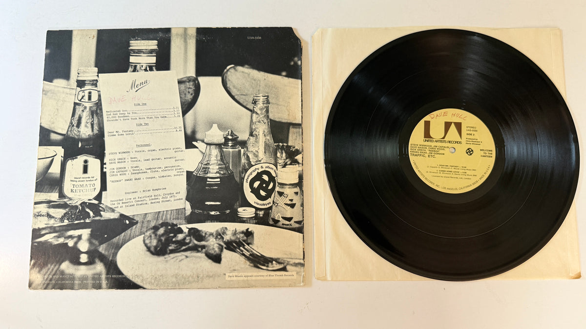 Traffic Welcome To The Canteen Used Vinyl LP VG+\VG