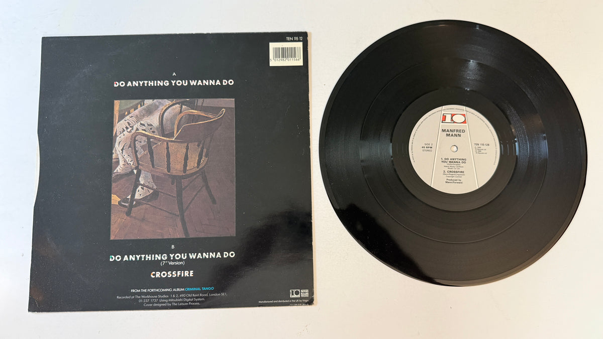 Manfred Mann's Earth Band Do Anything You Wanna Do 12" Used Vinyl Single VG+\VG