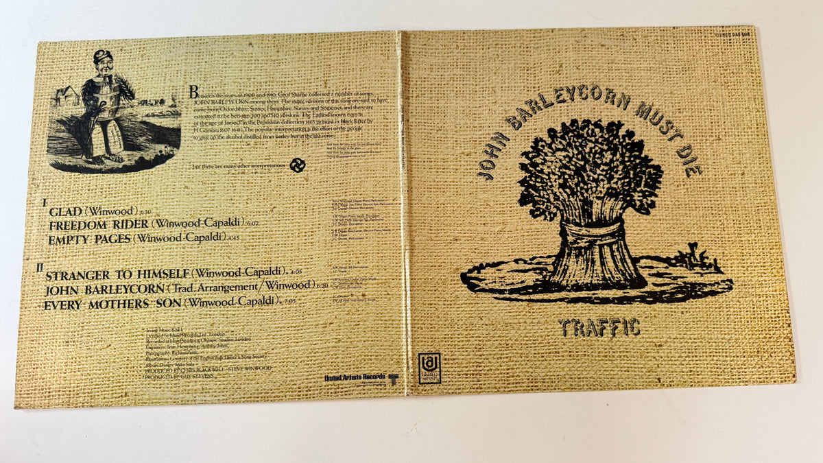 Traffic John Barleycorn Must Die Used Vinyl LP VG+\VG+
