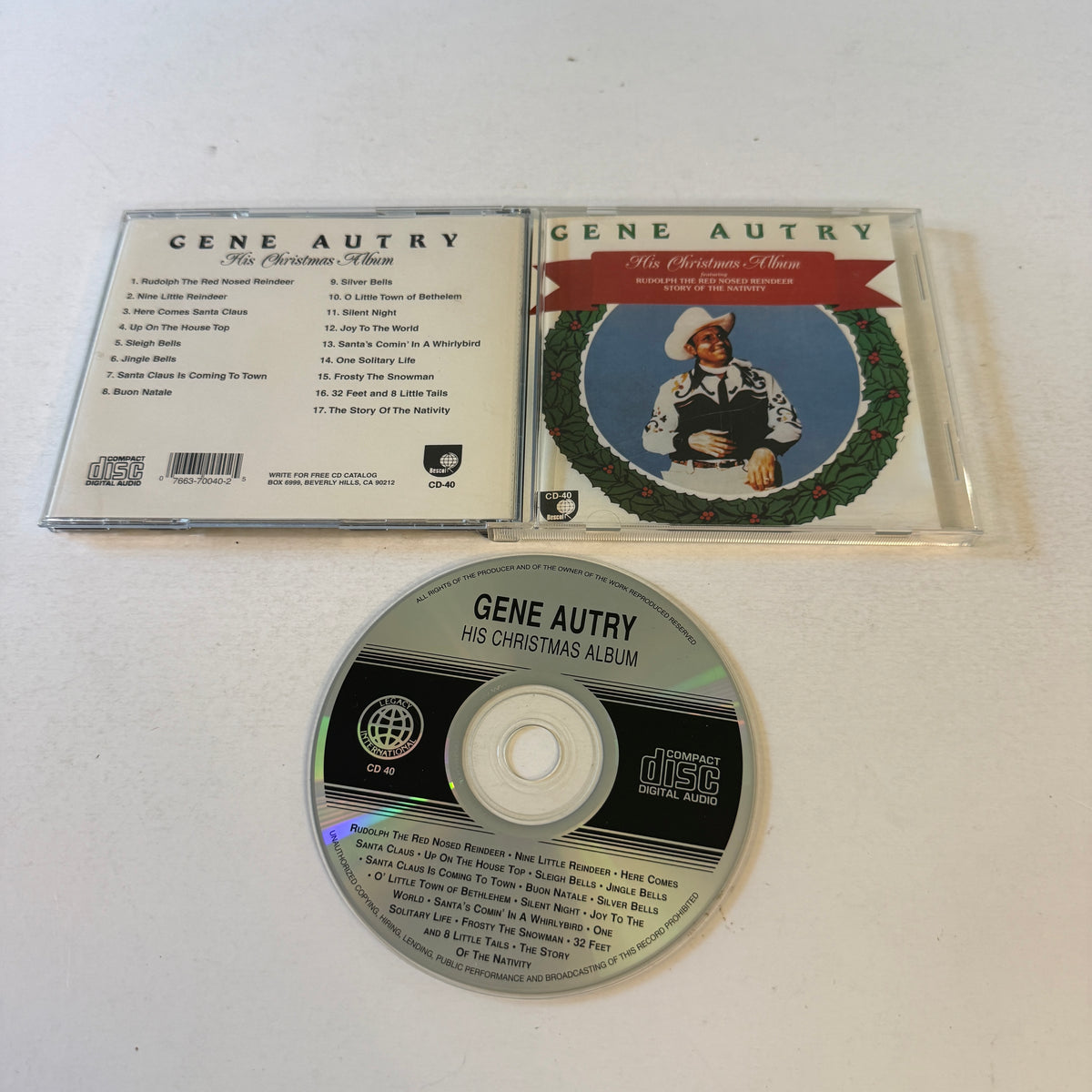 Gene Autry His Christmas Album Used CD VG+\VG+