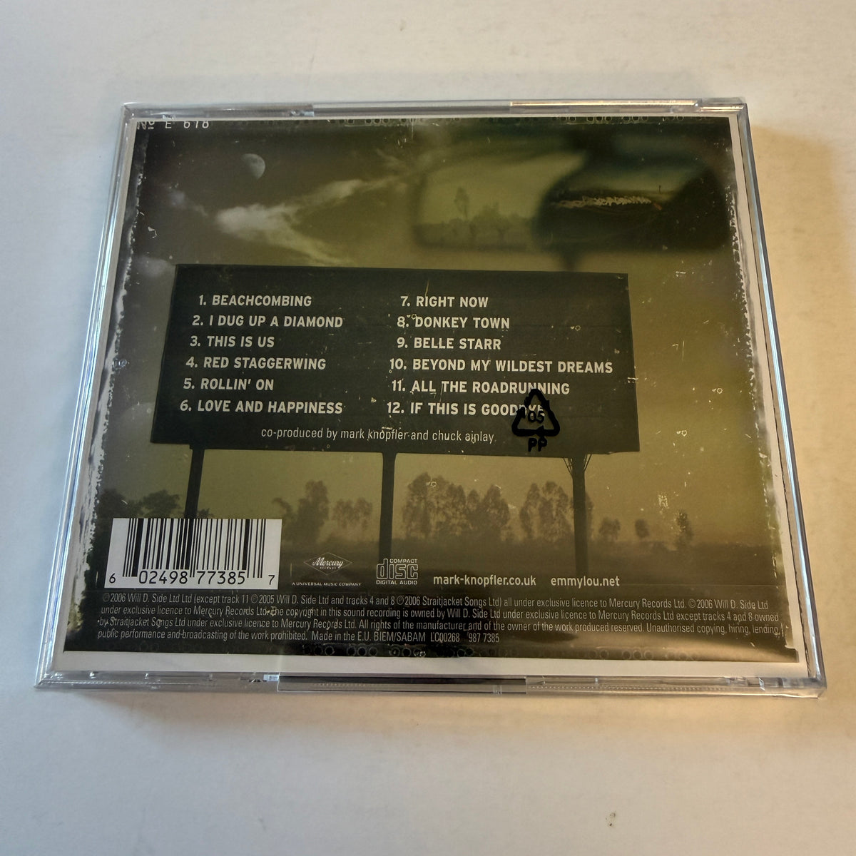 Mark Knopfler All The Roadrunning New Sealed CD VG\VG