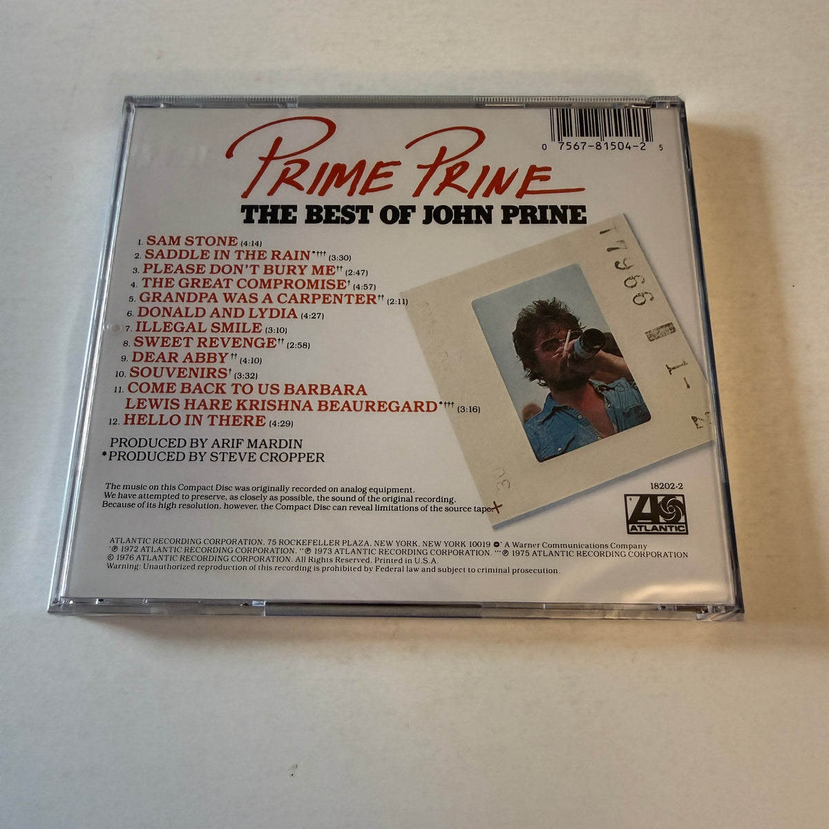 John Prine Prime Prine - The Best Of John Prine New Sealed CD VG\VG