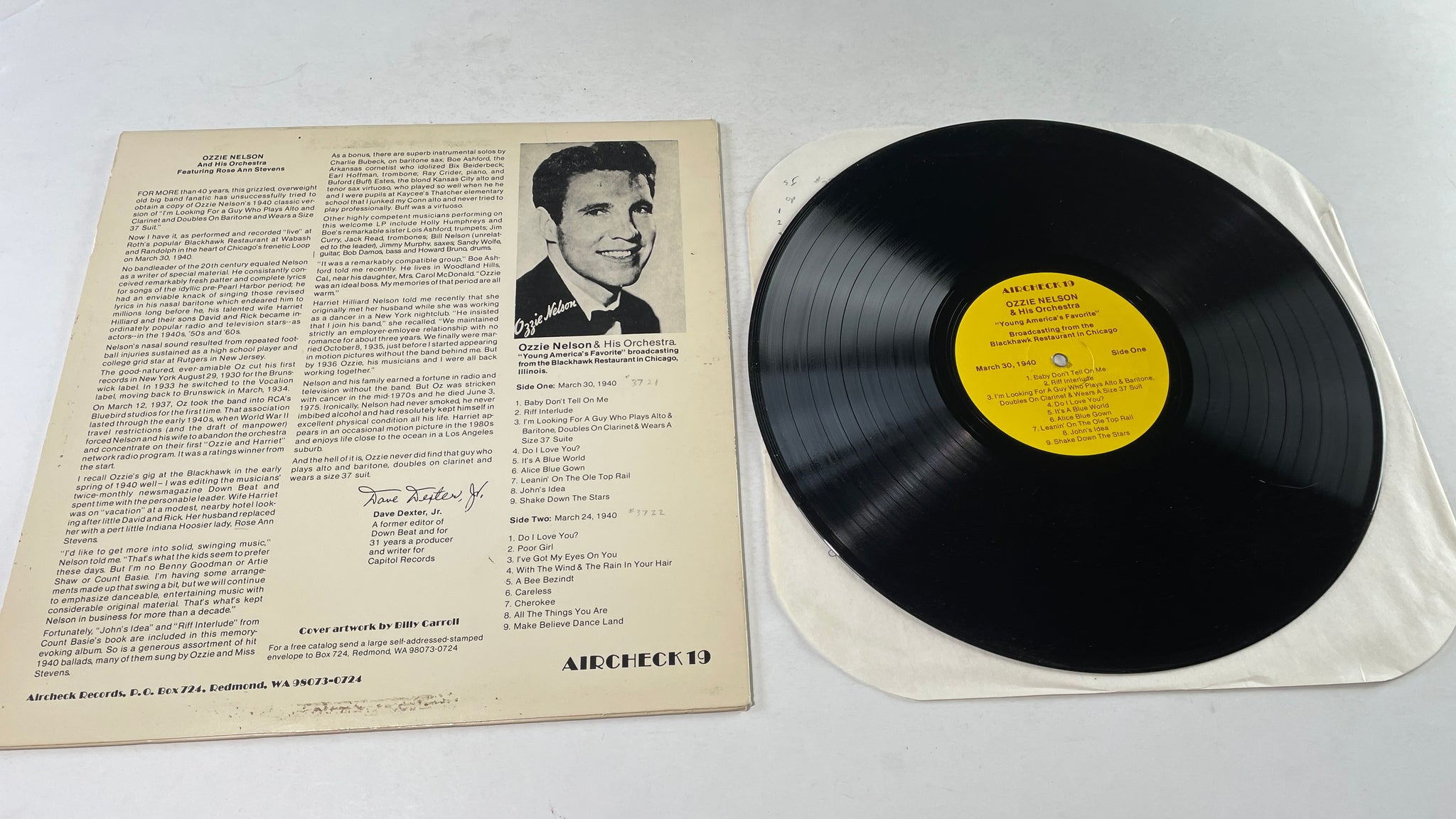 Ozzie Nelson Broadcasting From Chicago's Blackhawk Restaurant Used Vin -  Slow Turnin Vinyl