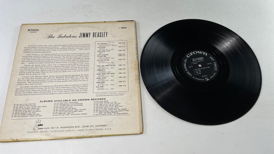 Jimmy Beasley The Fabulous Jimmy Beasley Used Vinyl LP VG+\F Crown Records – 5014