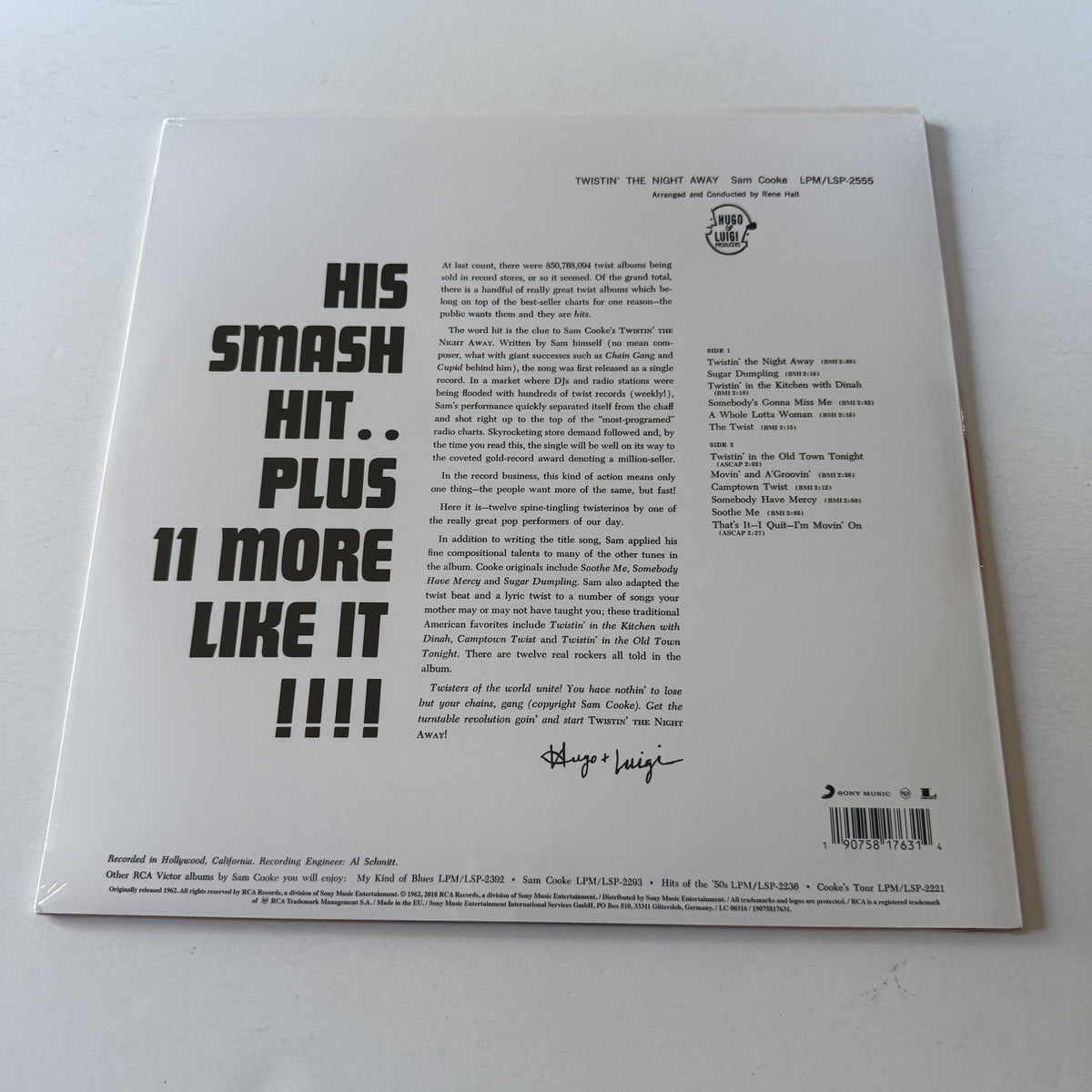 Sam Cooke Twistin' The Night Away New Vinyl LP M\M