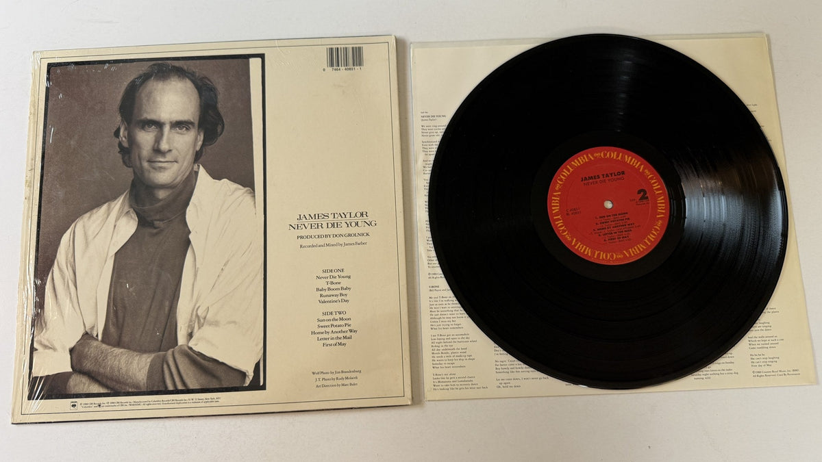 James Taylor Never Die Young Used Vinyl LP VG+\VG+