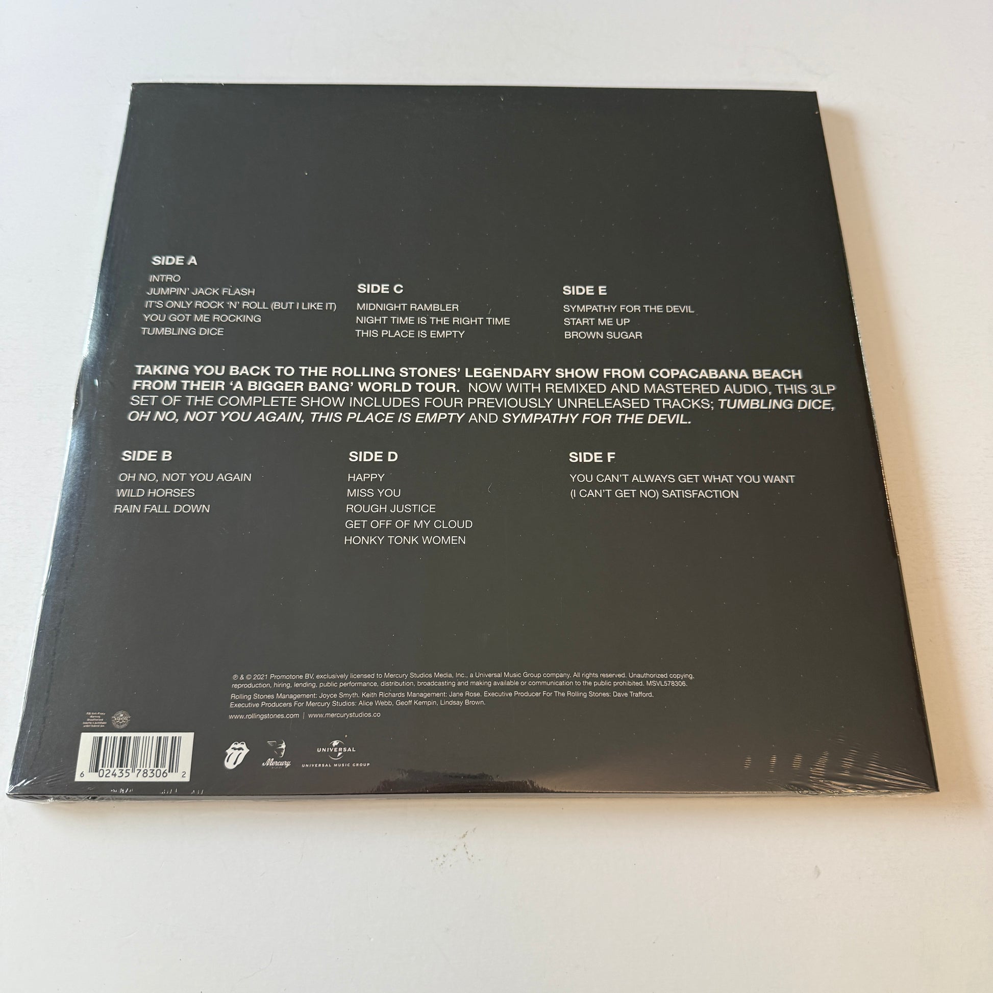 The Rolling Stones A Bigger Bang - Live On Copacabana Beach New Colored Vinyl 3LP M\M