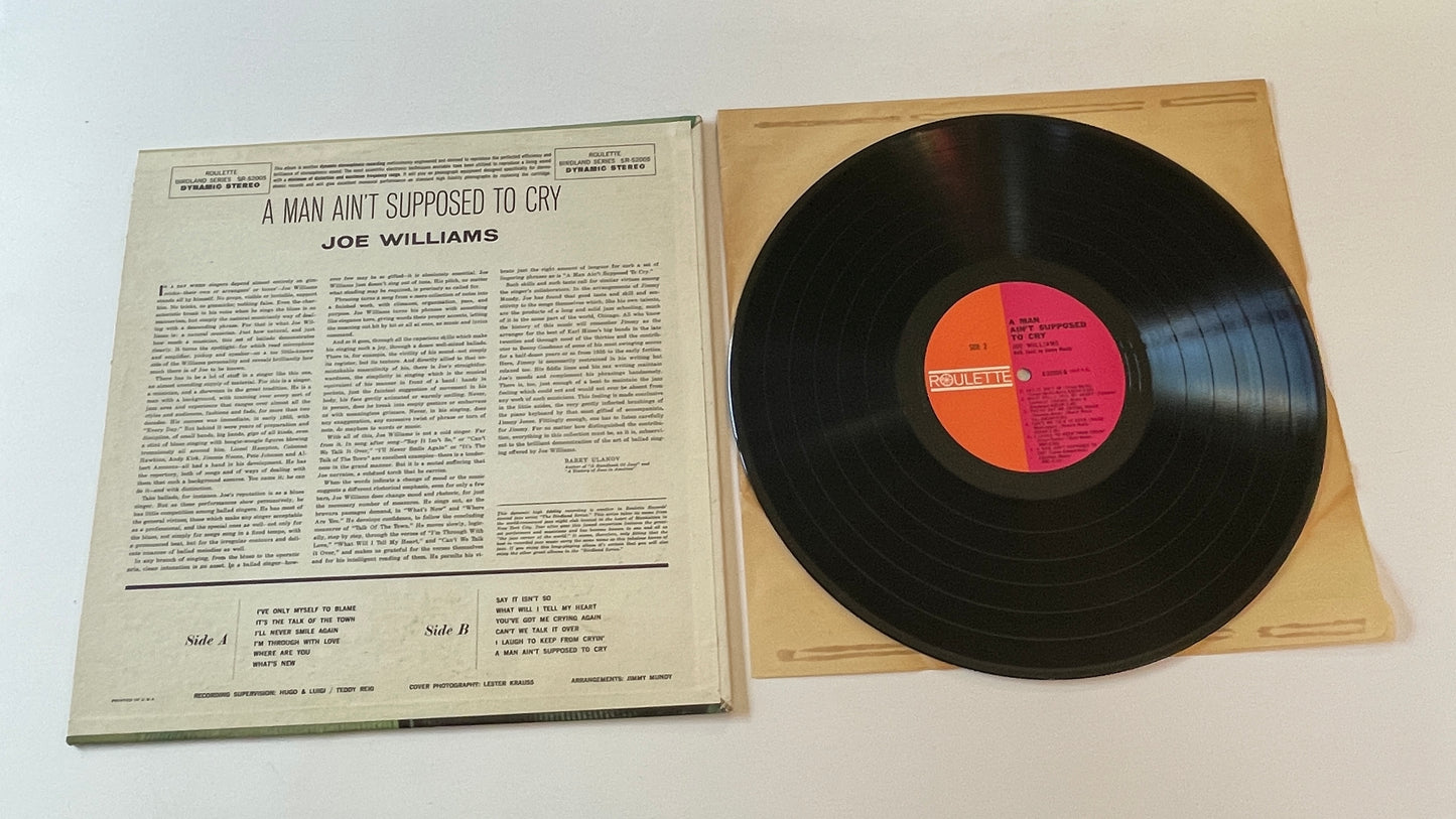 Joe Williams A Man Ain't Supposed To Cry Used Vinyl LP VG+\VG+