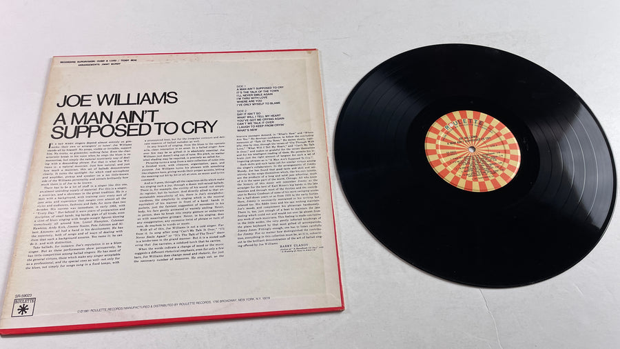 Joe Williams A Man Ain't Supposed To Cry Used Vinyl LP VG+\VG+