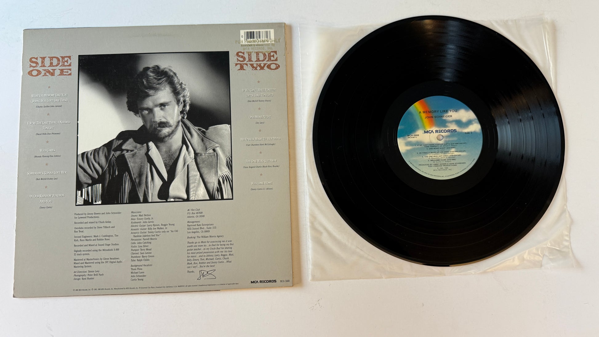 John Schneider A Memory Like You Used Vinyl LP VG+\VG+
