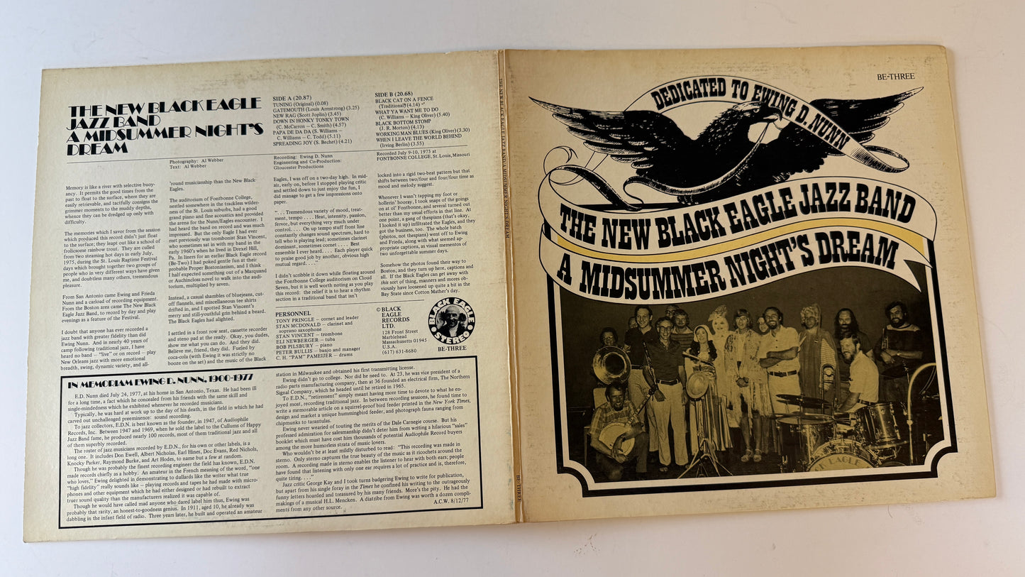 The New Black Eagle Jazz Band A Midsummer Night's Dream Used Vinyl LP VG+\VG