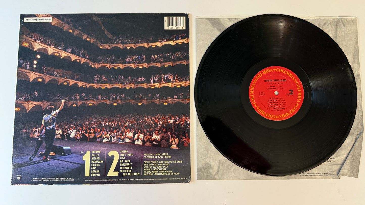Robin Williams A Night At The Met Used Vinyl LP VG+\VG