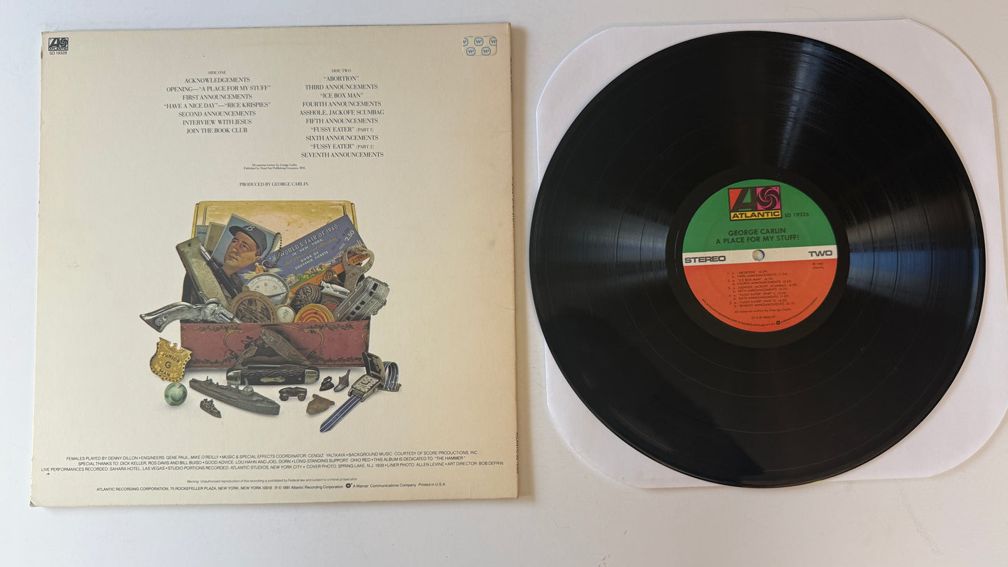 George Carlin A Place For My Stuff Used Vinyl LP VG+\VG