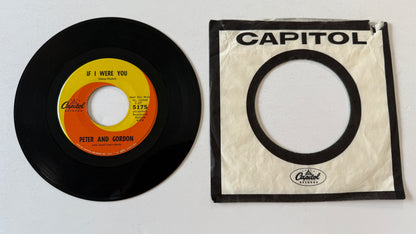Peter & Gordon A World Without Love / If I Were You Used 45 RPM 7" Vinyl VG+\VG