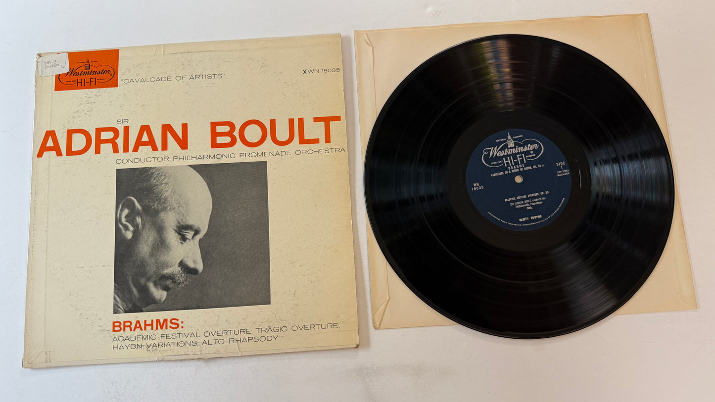 Johannes Brahms Academic Festival Overture / Tragic Overture / Haydn Variations / Alto Rhapsody Used Vinyl LP VG+\VG