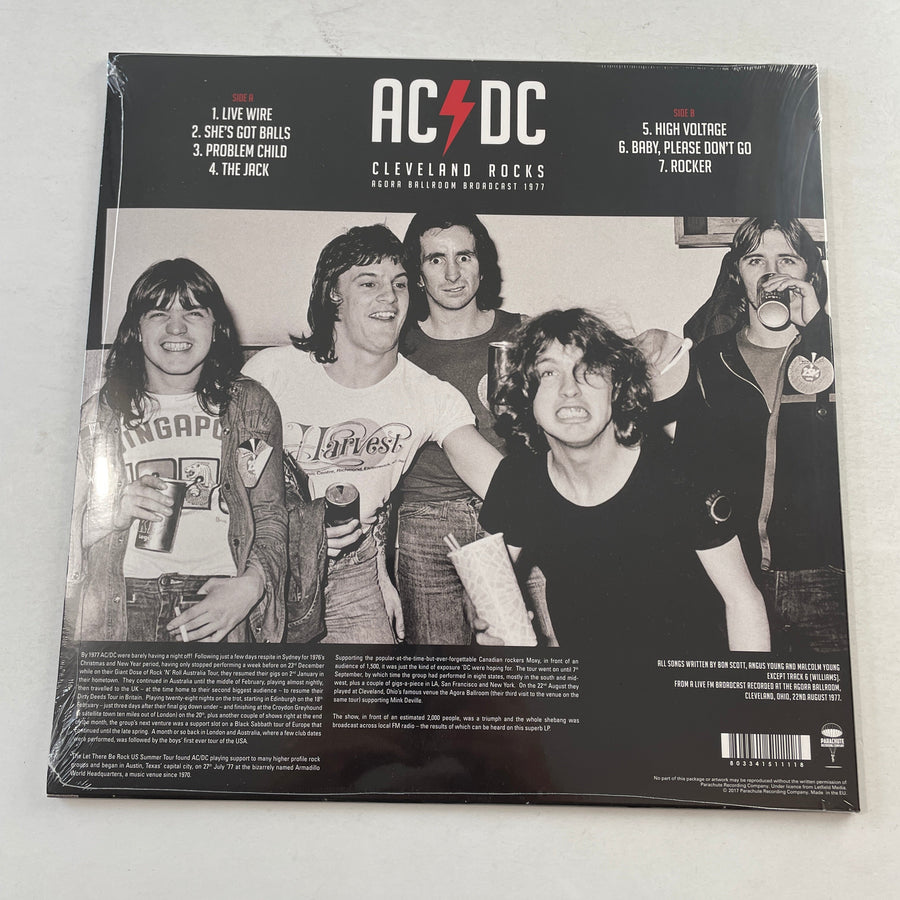 AC/DC Live At Cleveland Agora 1977 New Vinyl LP M\M