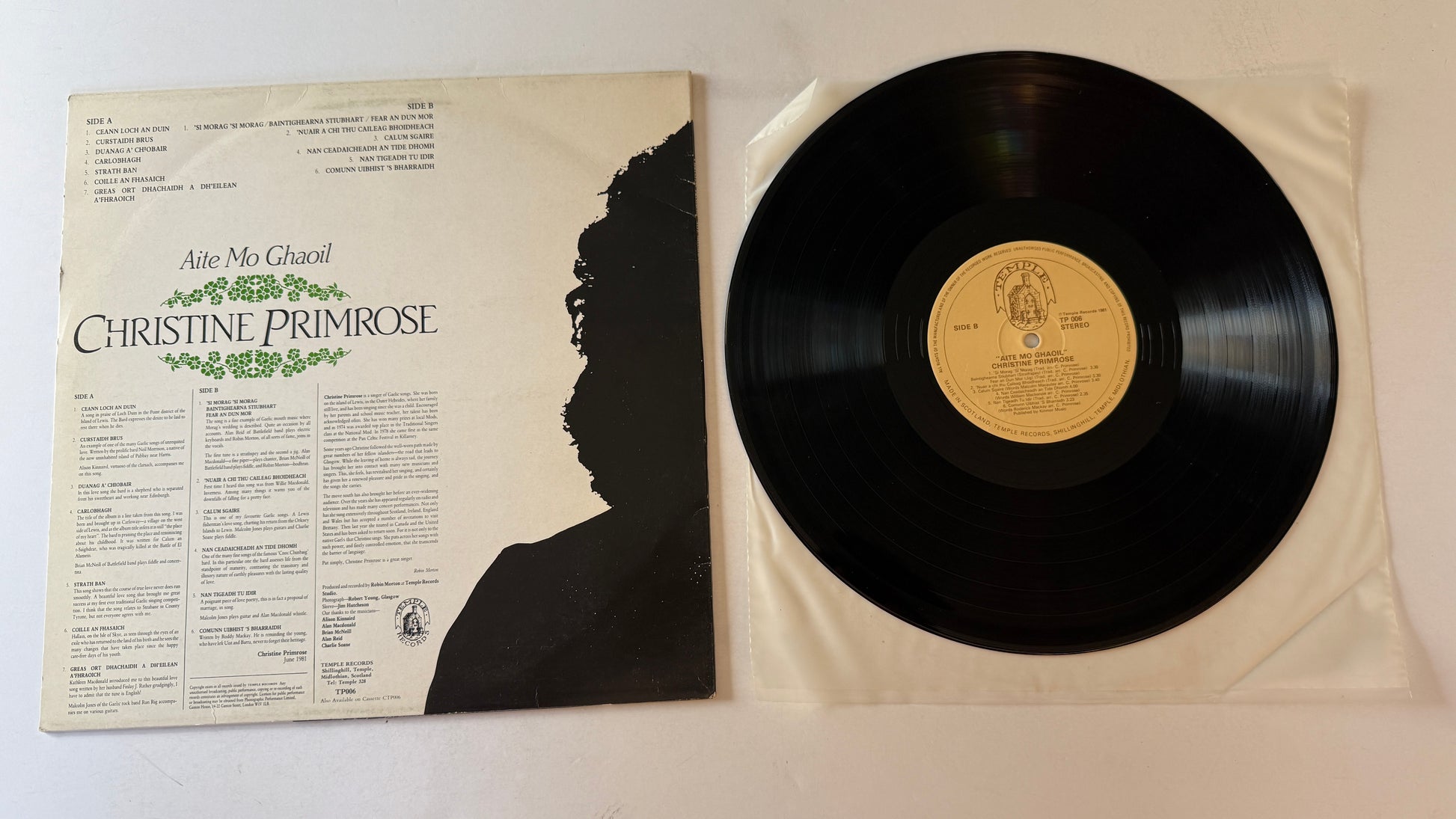 Christine Primrose Aite Mo Ghaoil Used Vinyl LP VG+\VG