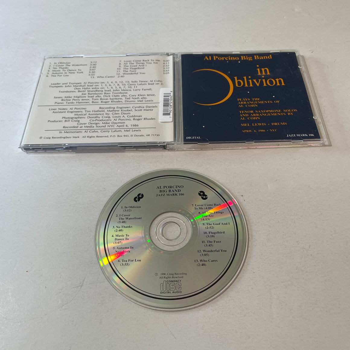 Al Porcino Big Band In Oblivion Used CD VG+\VG+