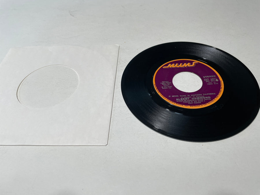 Albert Hammond It Never Rains In Southern California Used 45 RPM 7" Vinyl VG+\VG+
