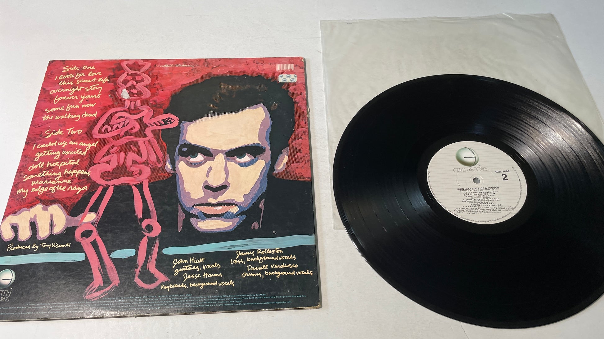 John Hiatt All Of A Sudden Used Vinyl LP VG+\G+