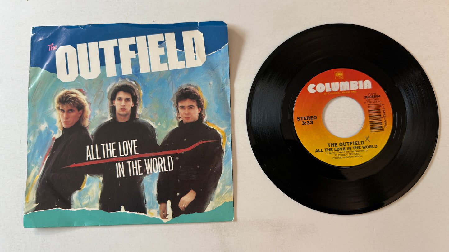 The Outfield All The Love In The World Used 45 RPM 7" Vinyl VG+\