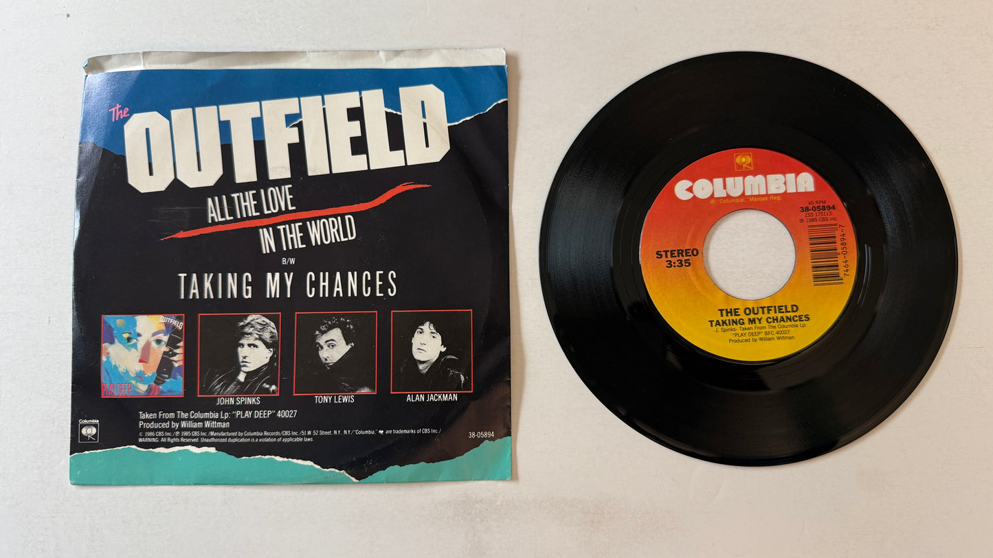 The Outfield All The Love In The World Used 45 RPM 7" Vinyl VG+\