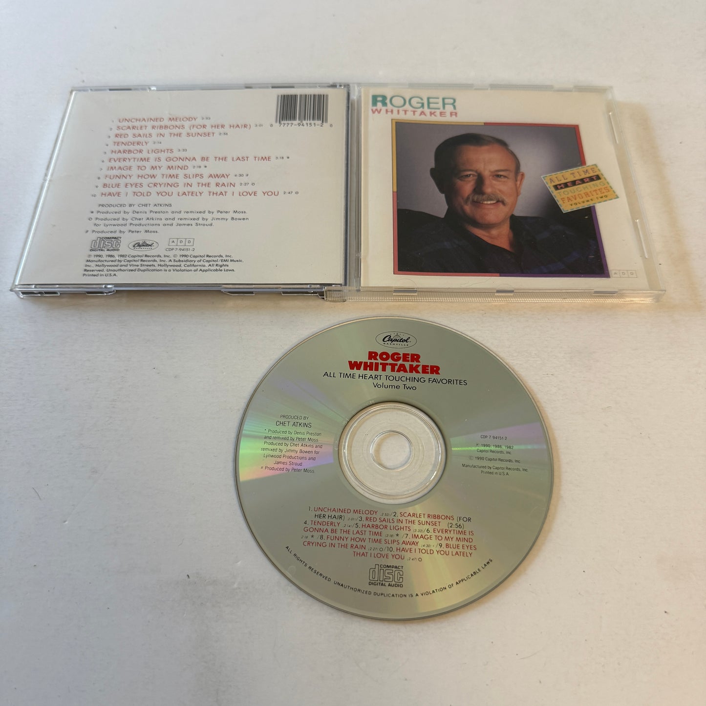 Roger Whittaker All Time Heart Touching Favorites Used CD VG+\VG+