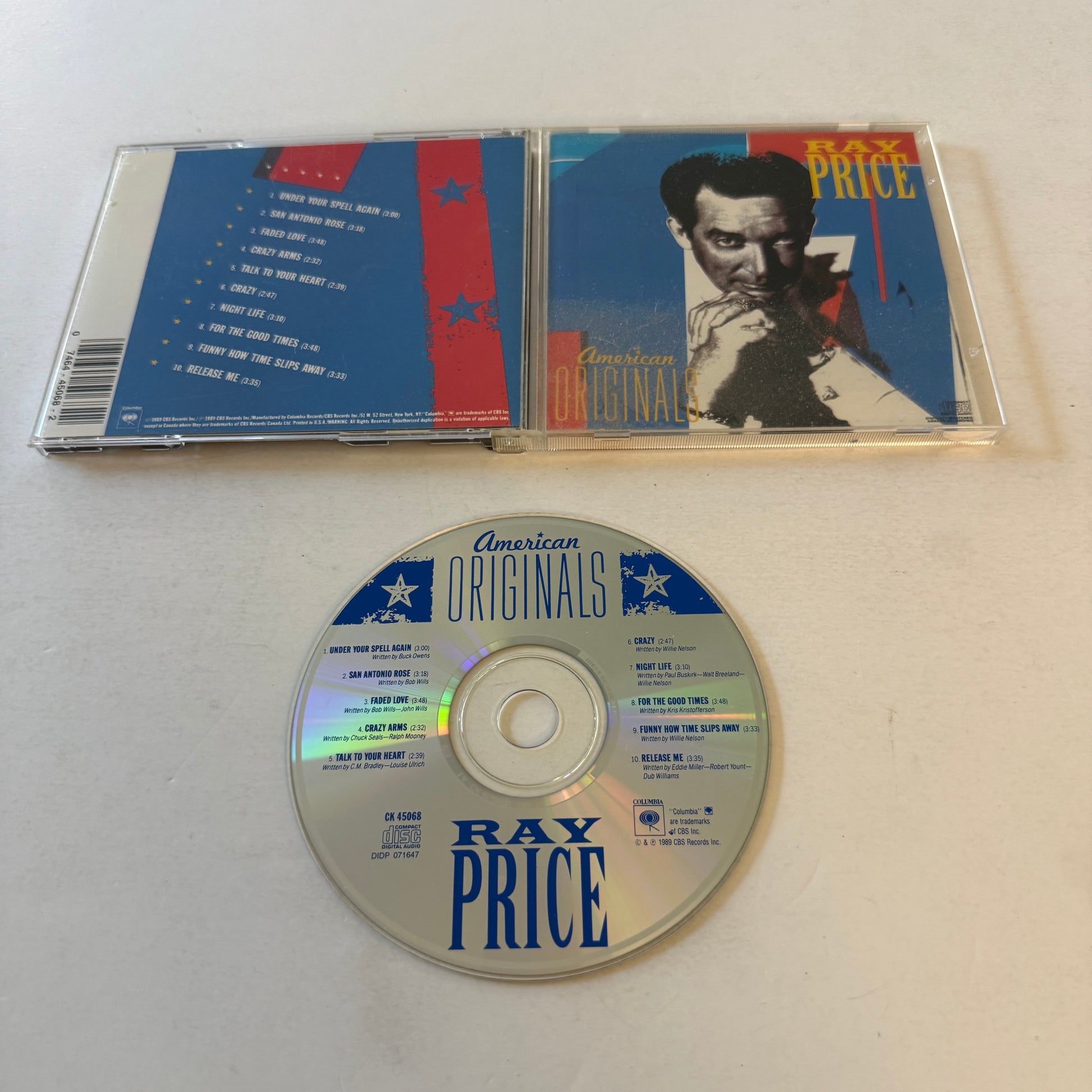 Ray Price American Originals Used CD VG+\VG+