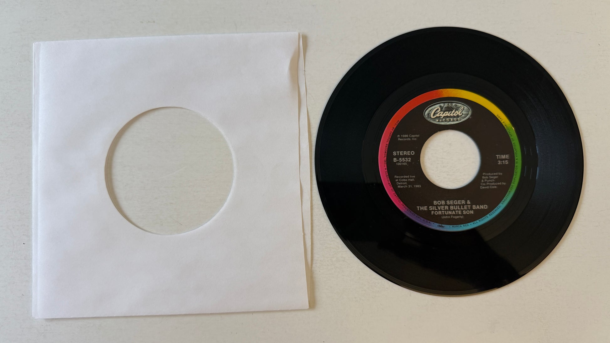 Bob Seger And The Silver Bullet Band American Storm Used 45 RPM 7" Vinyl VG+\