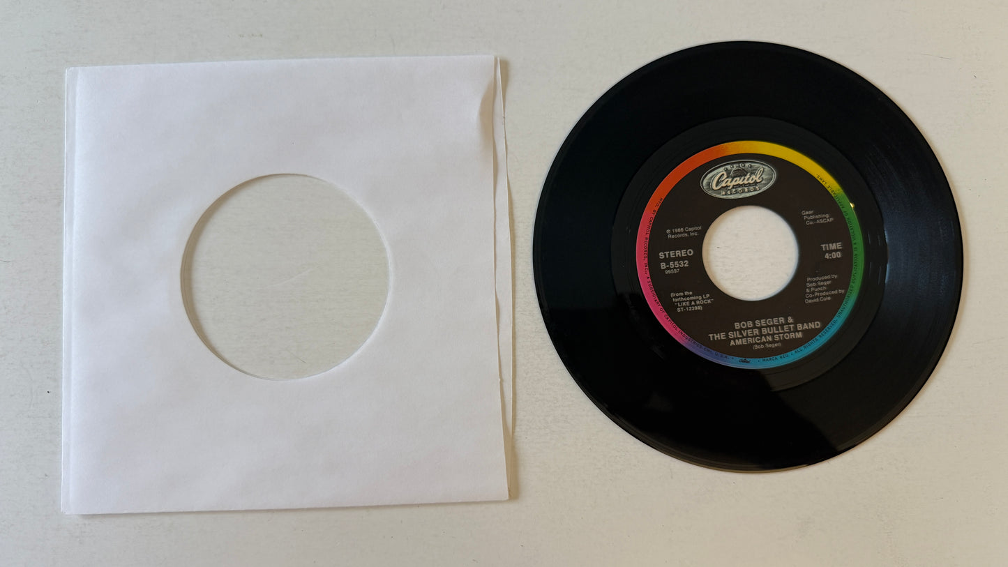 Bob Seger And The Silver Bullet Band American Storm Used 45 RPM 7" Vinyl VG+\