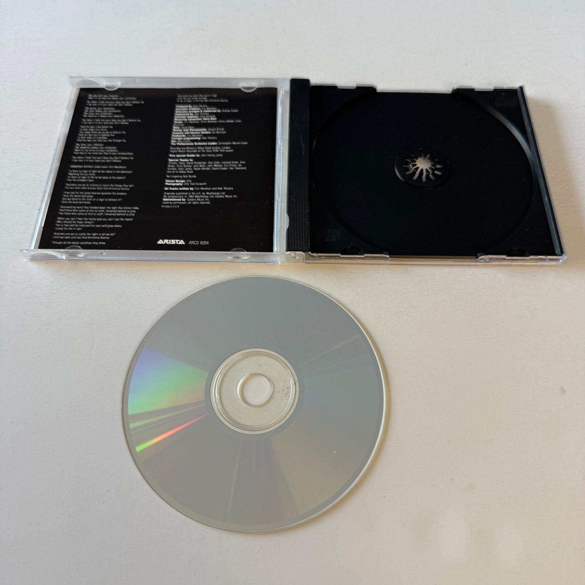 The Alan Parsons Project Ammonia Avenue Used CD VG+\VG+