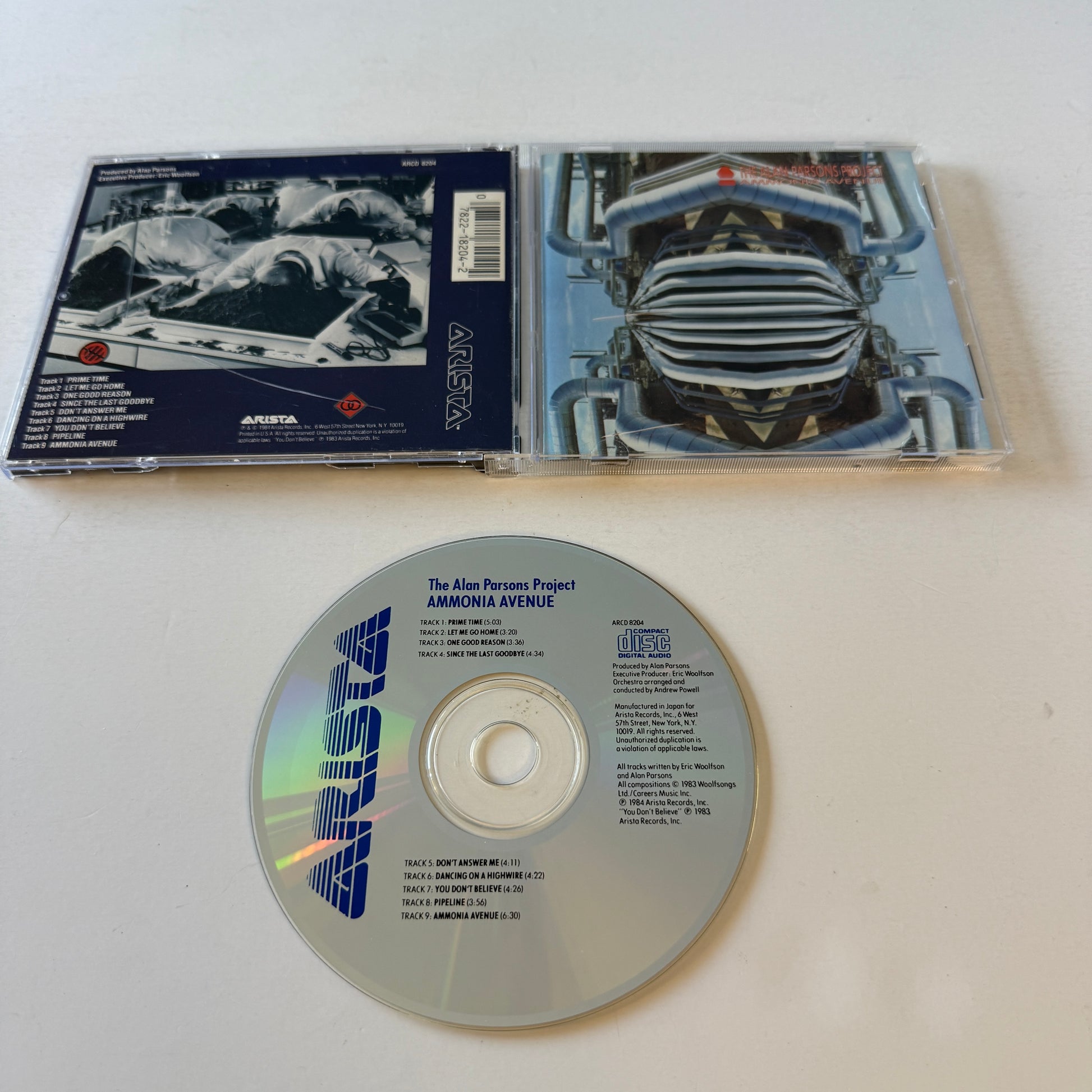 The Alan Parsons Project Ammonia Avenue Used CD VG+\VG+