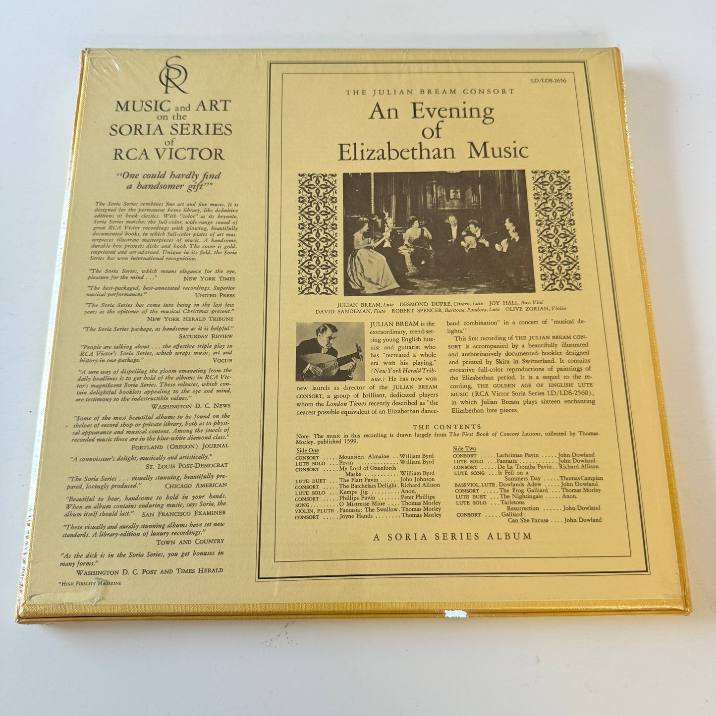 The Julian Bream Consort An Evening Of Elizabethan Music New Vinyl Box Set M\VG+