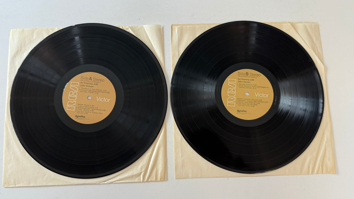 John Denver An Evening With John Denver Used Vinyl 2LP VG+\VG