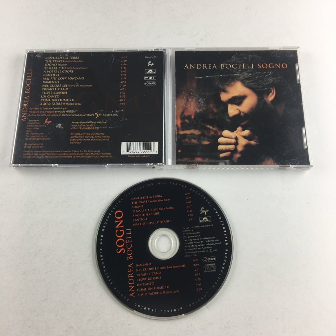 Andrea Bocelli Sogno Used CD VG+\VG+