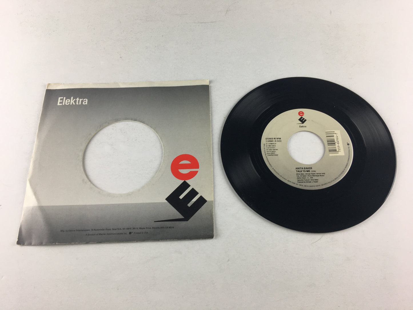 Anita Baker Talk To Me \ Good Enough Used 45 RPM 7" Vinyl VG+\VG+