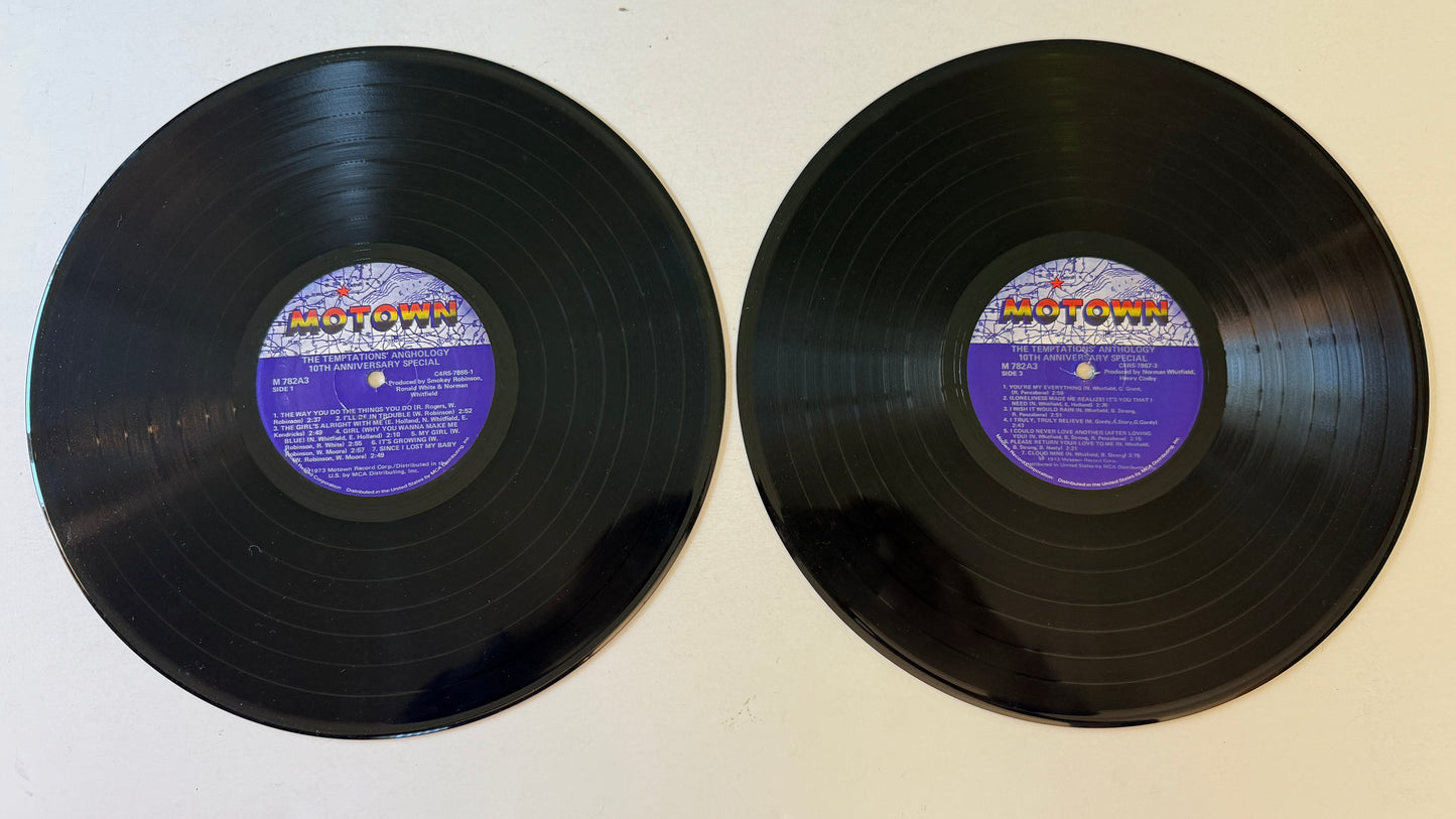 The Temptations Anthology 10th Anniversary Special Used Vinyl 3LP VG+\VG