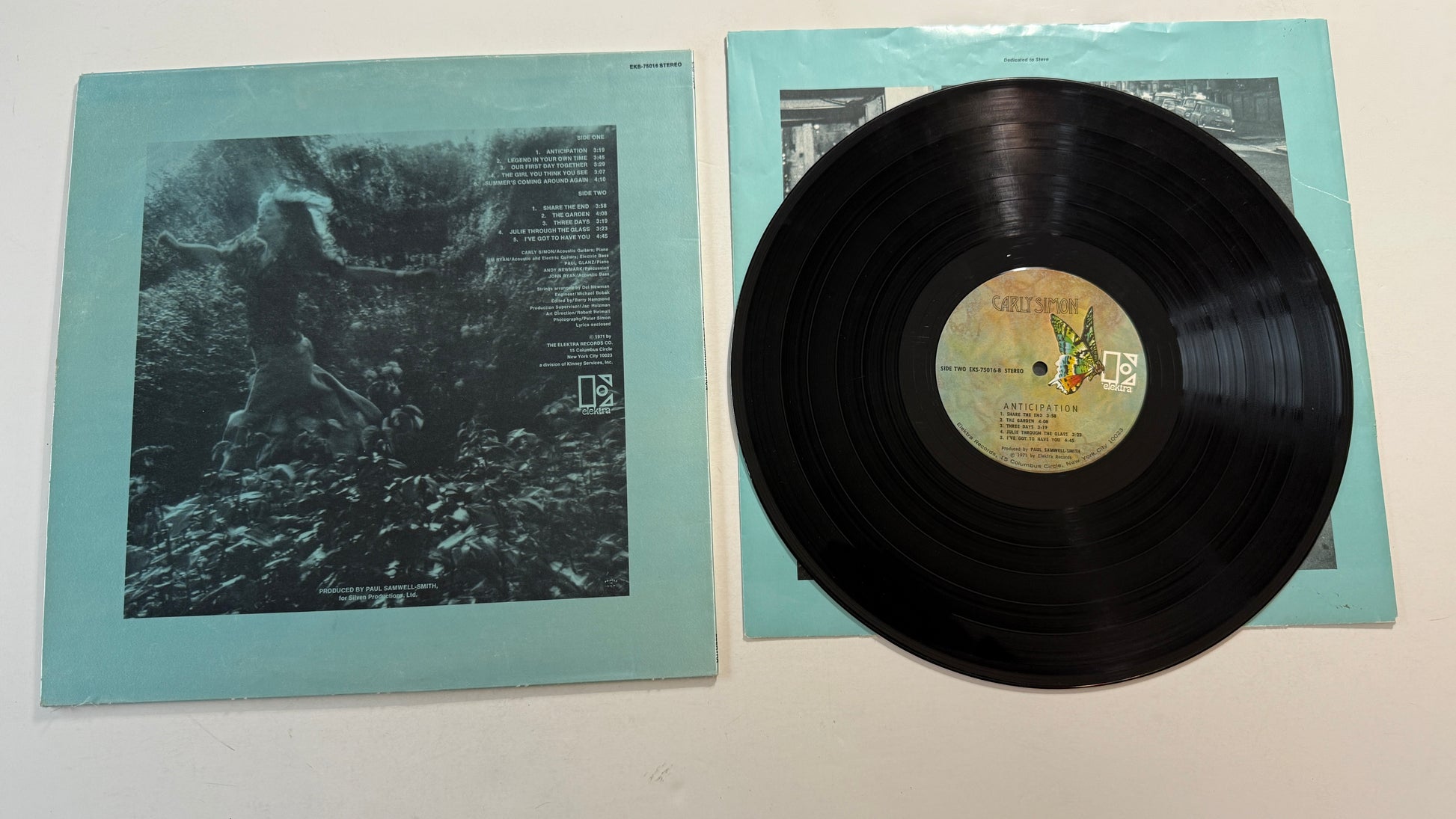 Carly Simon Anticipation Used Vinyl LP VG+\VG+