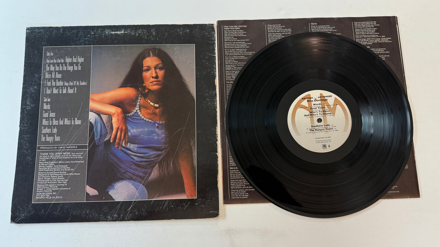Rita Coolidge Anytime... Anywhere Used Vinyl LP VG+\G+