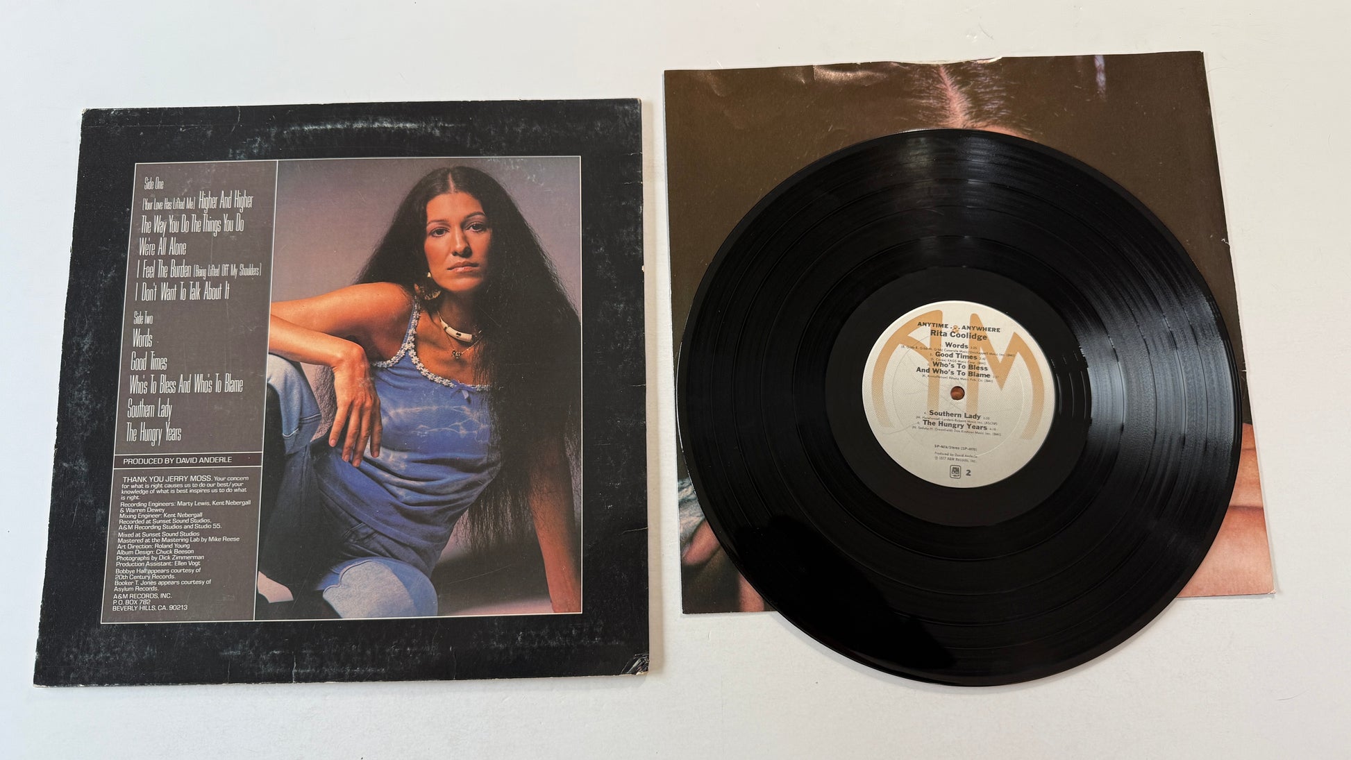 Rita Coolidge Anytime... Anywhere Used Vinyl LP VG+\VG