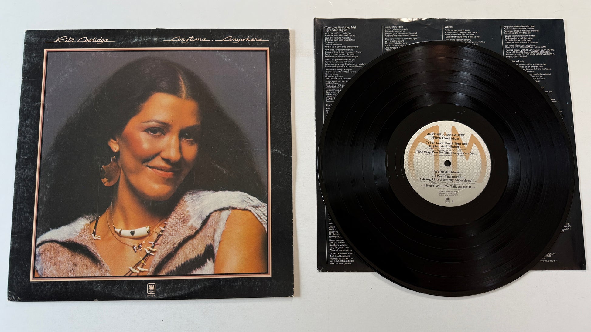 Rita Coolidge Anytime... Anywhere Used Vinyl LP VG+\VG
