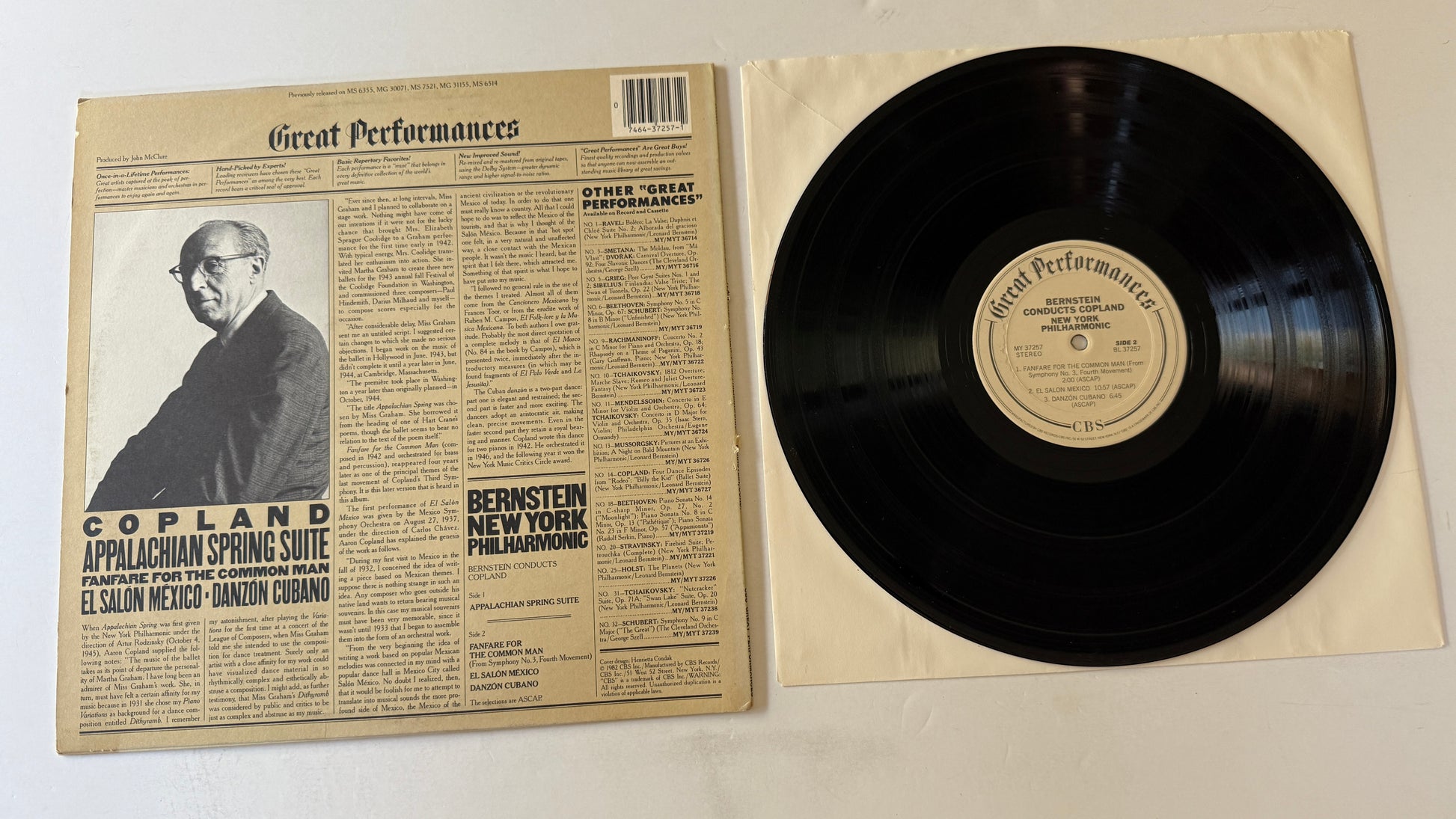 Aaron Copland Appalachian Spring Suite / Fanfare For The Common Man / El Salón México / Danzón Cubano Used Vinyl LP VG+\VG