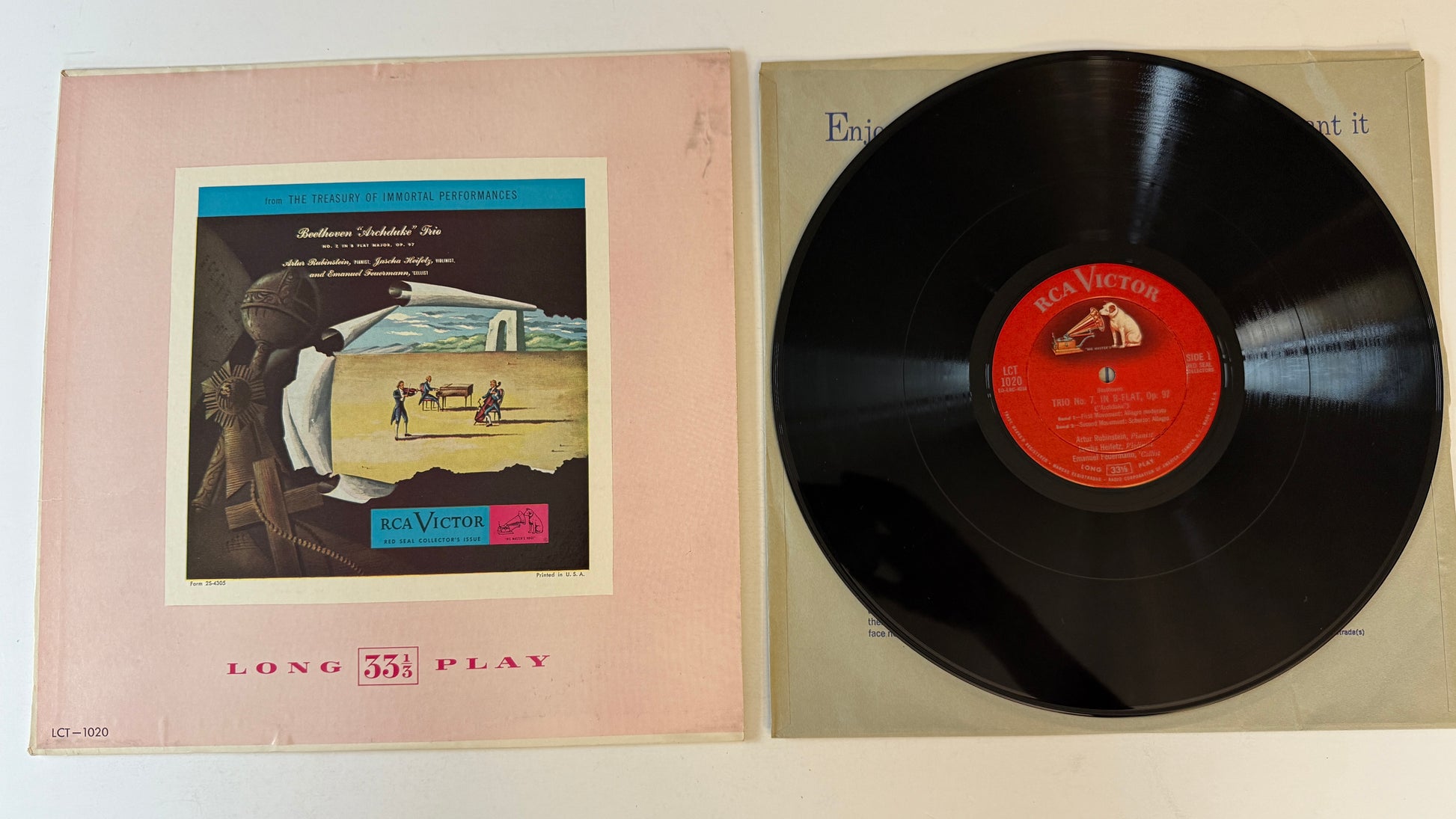 Ludwig van Beethoven "Archduke" Trio No. 7, In B-Flat, Op. 97 Used Vinyl LP VG+\VG