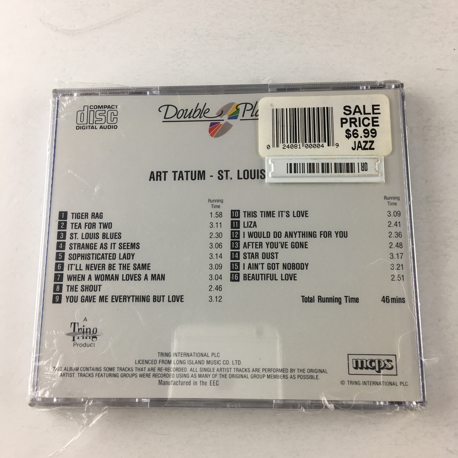 Art Tatum St. Louis Blues New Sealed CD M\M