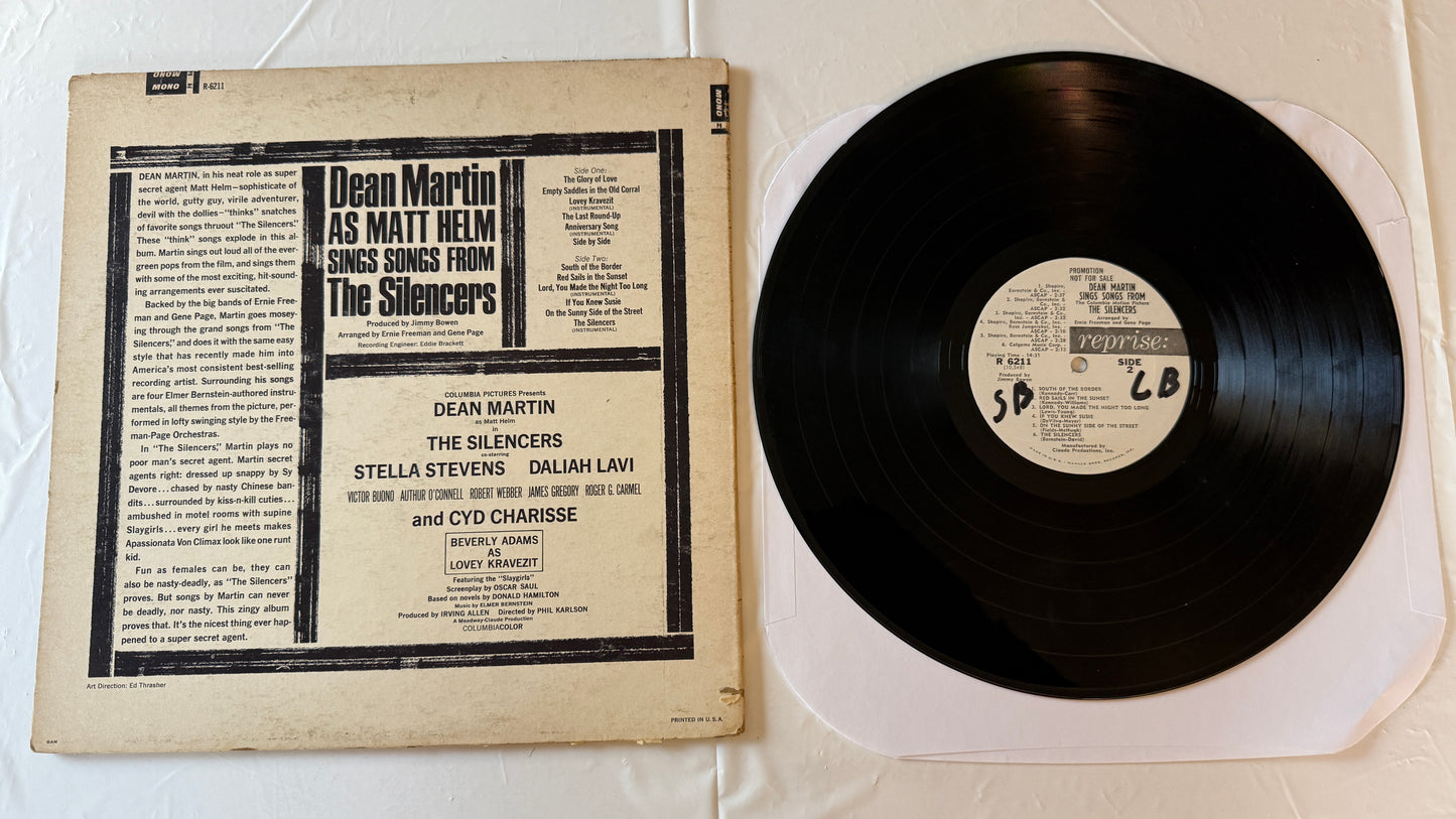 Dean Martin As Matt Helm Sings Songs From "The Silencers" Used Vinyl LP VG+\VG