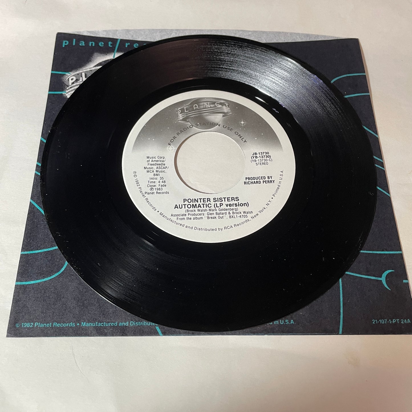 Pointer Sisters Automatic Used 45 RPM 7" Vinyl VG+\VG+